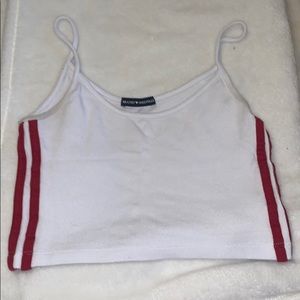 Red and white brandy shirt